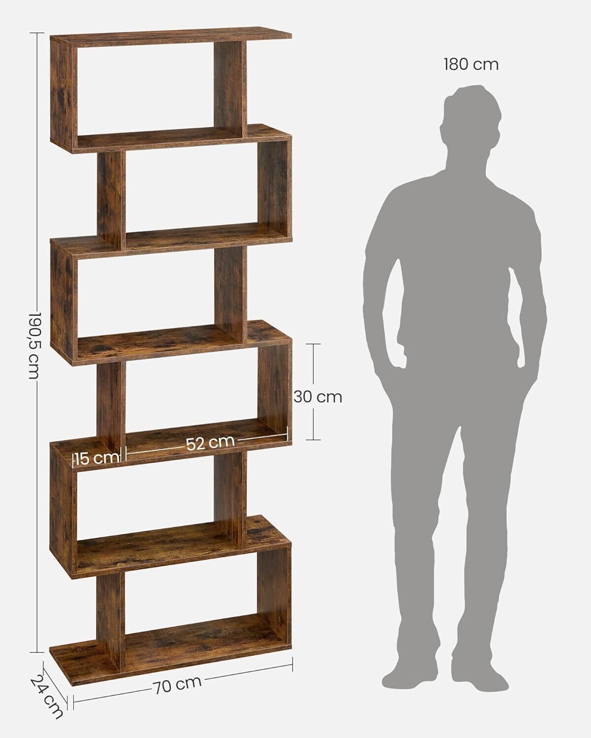 6 Tier Shelf, Storage Unit, Partition Wall, for Living Room, Bedroom, Office, Modern Style For Shelving unit, Storage unit, etc