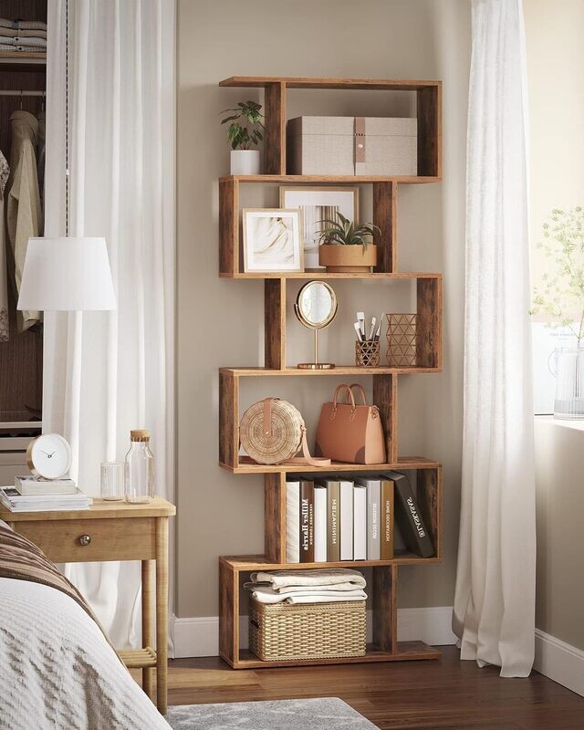 6 Tier Shelf, Storage Unit, Partition Wall, for Living Room, Bedroom, Office, Modern Style For Shelving unit, Storage unit, etc