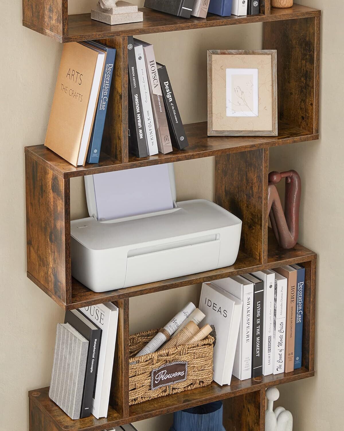 6 Tier Shelf, Storage Unit, Partition Wall, for Living Room, Bedroom, Office, Modern Style For Shelving unit, Storage unit, etc