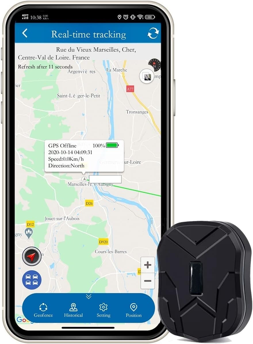 GPS Tracker Mini for Vehicle, Motorbike, Bike, Scooter, and Child with Vibrating Motor, App Notification, SOS SMS, and No Distance Limit GSM Tracker App