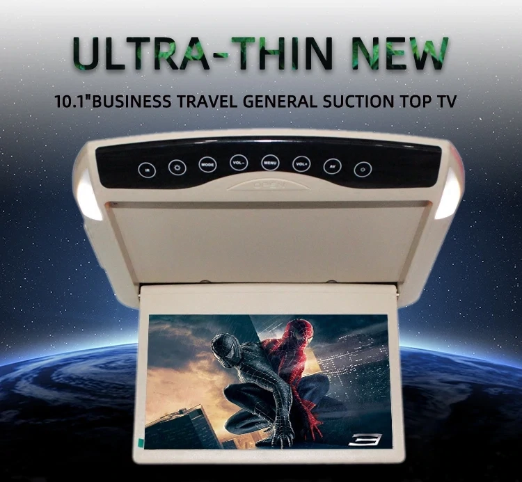 10.1 inch Flip Screen Car Roof Monitor MP5 Limitation Player Ultra-thin Ceiling Mount