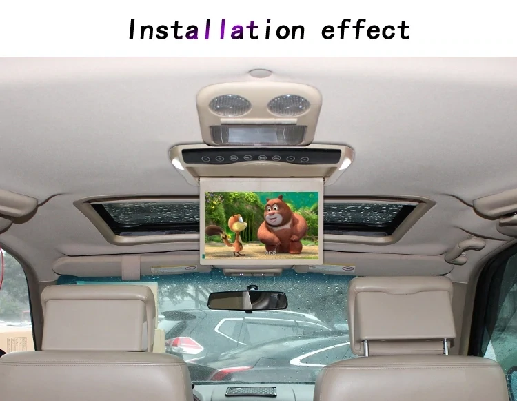 10.1 inch Flip Screen Car Roof Monitor MP5 Limitation Player Ultra-thin Ceiling Mount