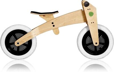 Classic Balance Bike Varnished Wooden Balance Bike with Unpunctureable Tyres