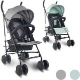 Stroller Pushchair with cover, infant, Pushchair for Toddlers Up to 15 kg (33 lb), Reclining Backrest, Buggy, Double Safety System, Wheels, Lightweight, Grey and Black