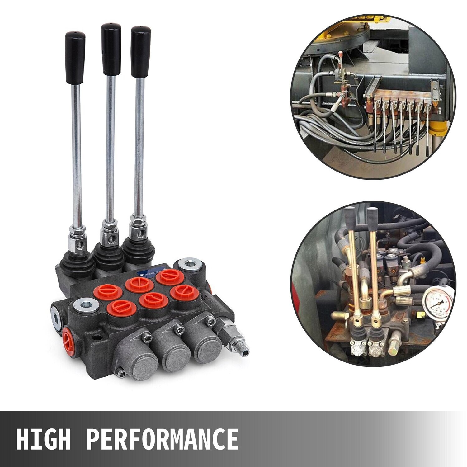 2-3 Spool Hydraulic Directional Control Valve Single Body with Spring Return Compact Design Control Valve