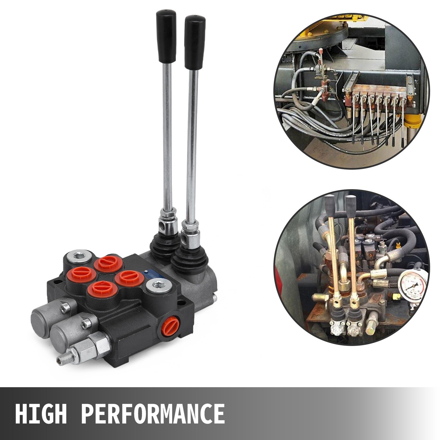 2-3 Spool Hydraulic Directional Control Valve Single Body with Spring Return Compact Design Control Valve