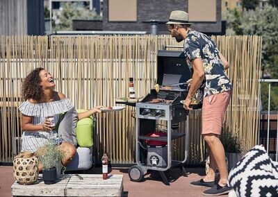 Gas Barbecue, 2-Burner Two Parts Stainless Steel Cooking Grate For Even Heat Distribution &amp; Easy Cleaning