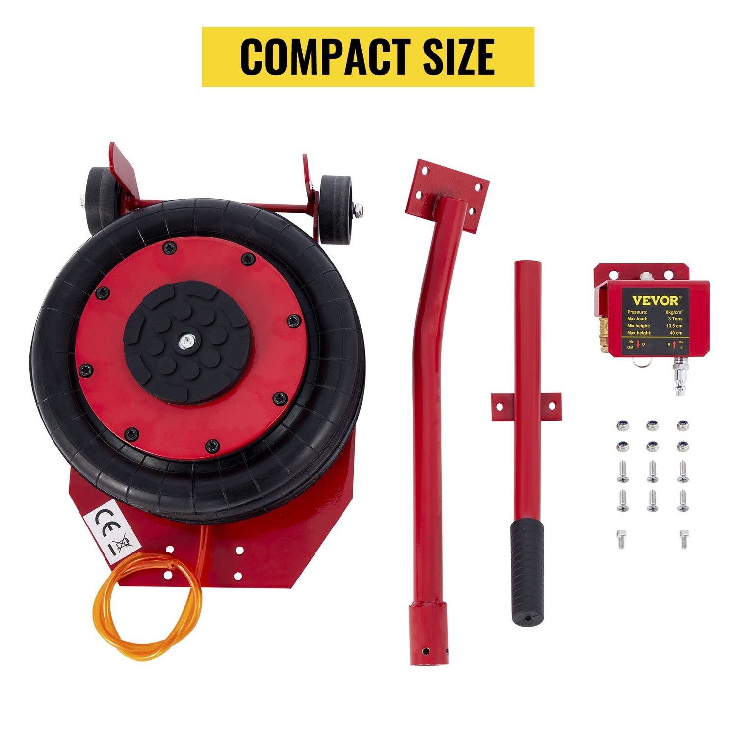 3-5 Tons Inflatable Pneumatic Jack Lifting Height 140-400mm Triple Bag Jack for Lifting Car Lifting Jack