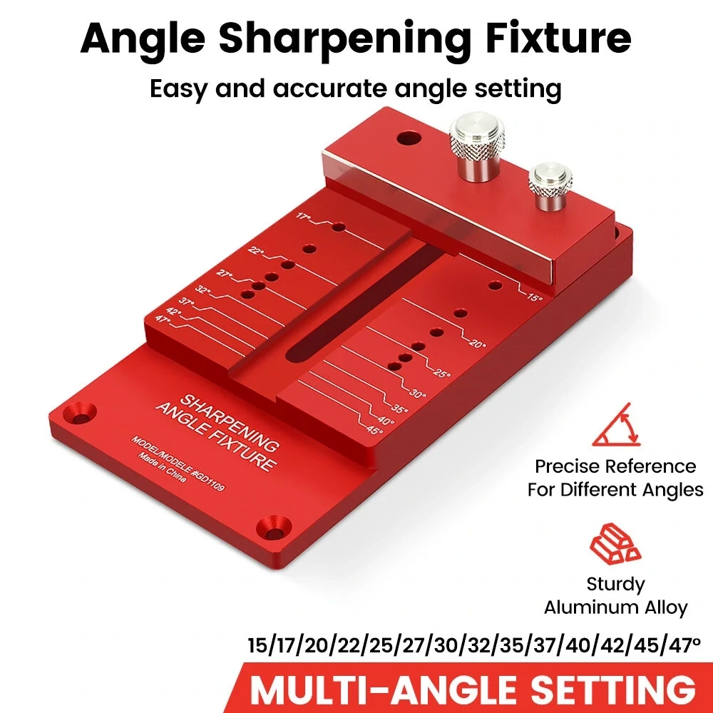 Wood Chisel Angle Measuring Tool Holder with Sharpening System Guide