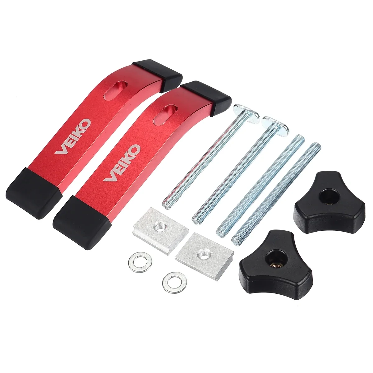 Set of 2 T Track Quick Action Clamp with T Bolts and Slide, Aluminum Alloy, Woodworking Clamps on Routers, Drill Presses, CNC Table Saws