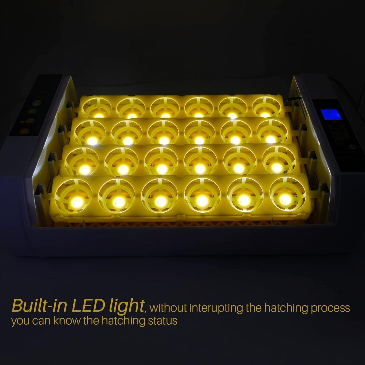 24-Egg Incubator with Automatic Digital Temperature Control - Reliable Egg Hatching Machine for Poultry Farming