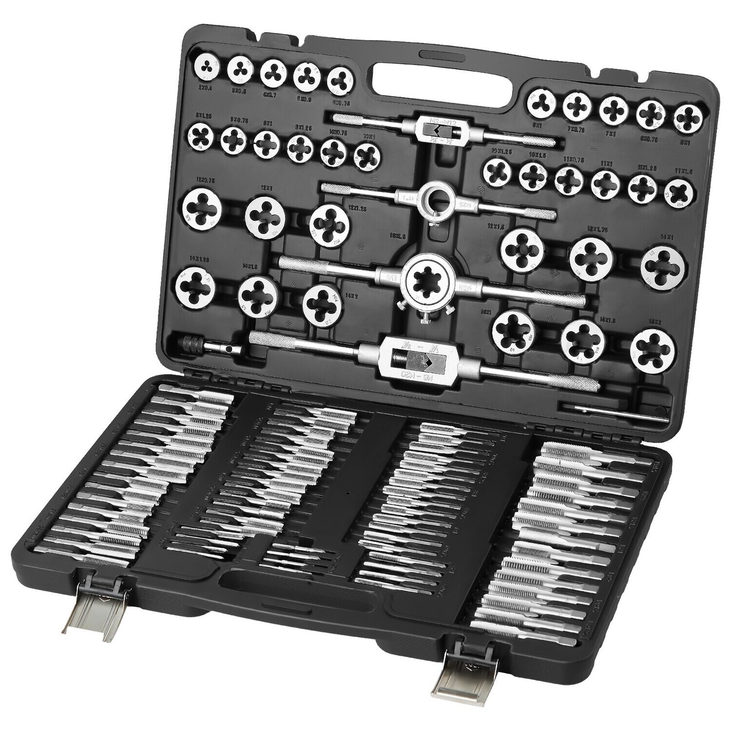 Tap and Die Set, 110/116 Pieces, M2-M18