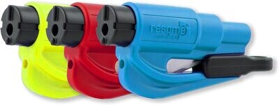 3 Pack Family Pack The Original Emergency Keychain Car Escape Tool, 2 in 1 Seat Belt Cutter and Window Breaker
