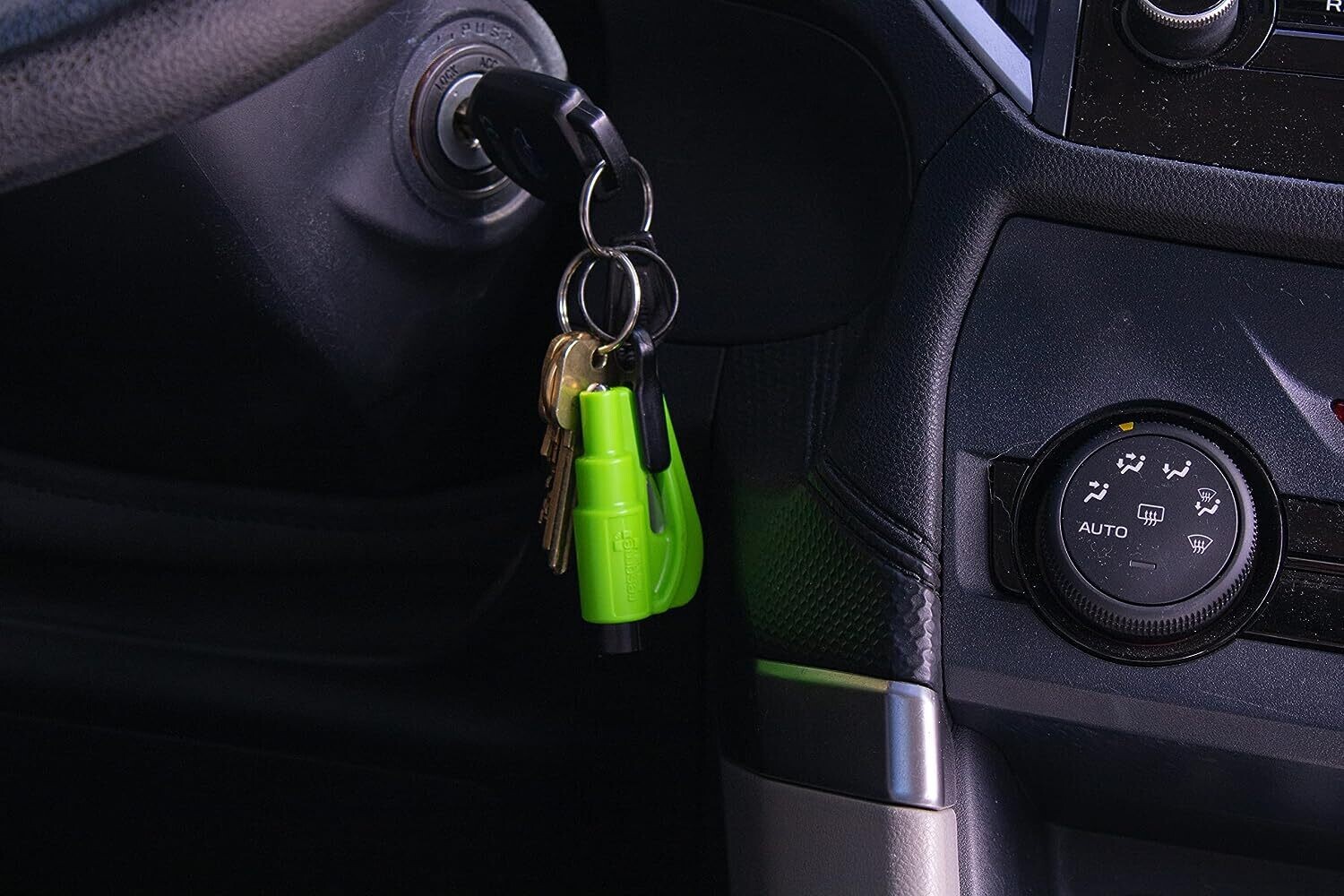 3 Pack Family Pack The Original Emergency Keychain Car Escape Tool, 2 in 1 Seat Belt Cutter and Window Breaker