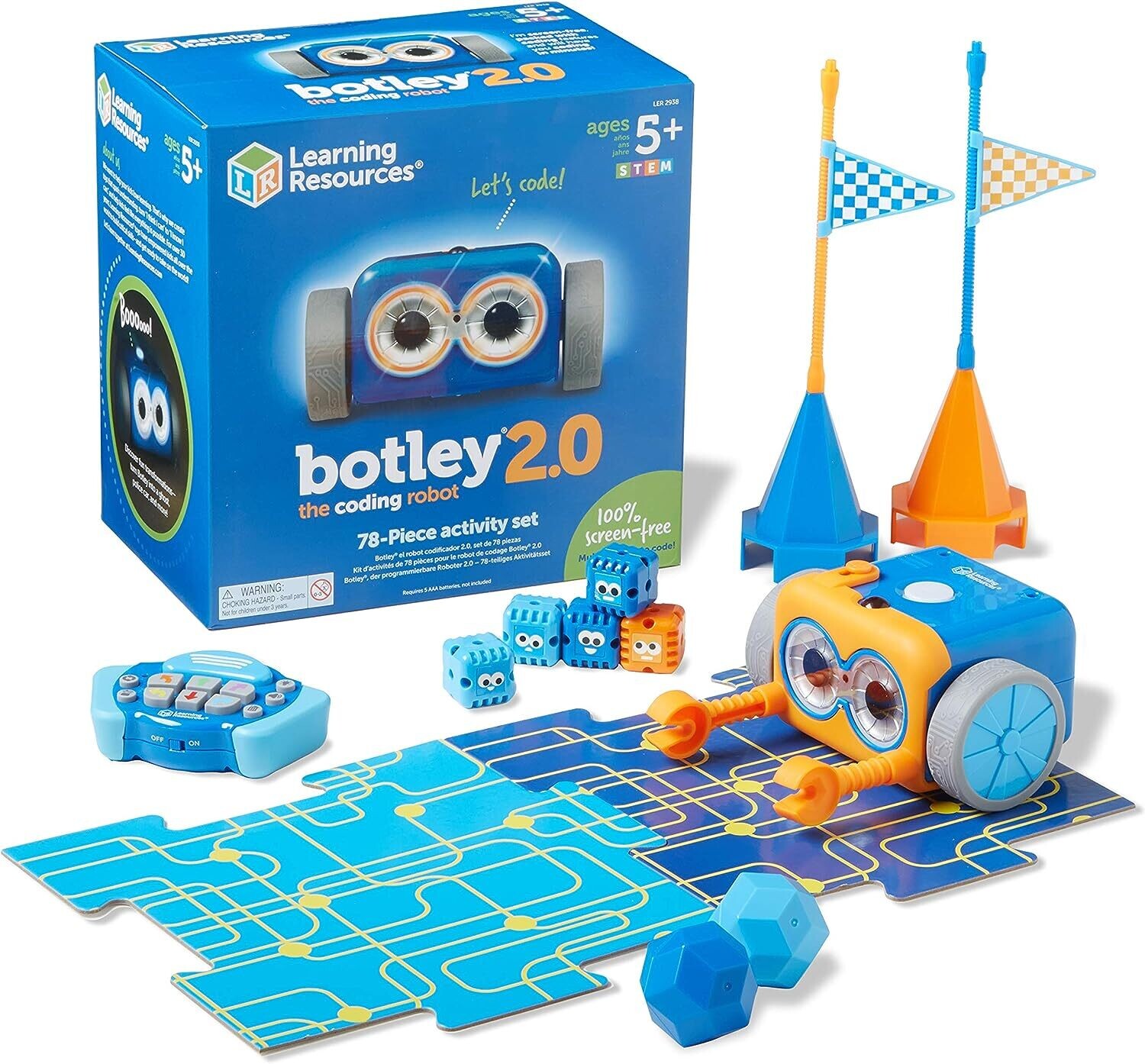Coding Robot 2.0 Activity Set, Programming Robot for Kids, STEM Toys, Early Coding Games, 78 Pieces, Age 5+ &amp; Code &amp; Go Robot Mouse Activity Set, 83 pieces, Ages 4+