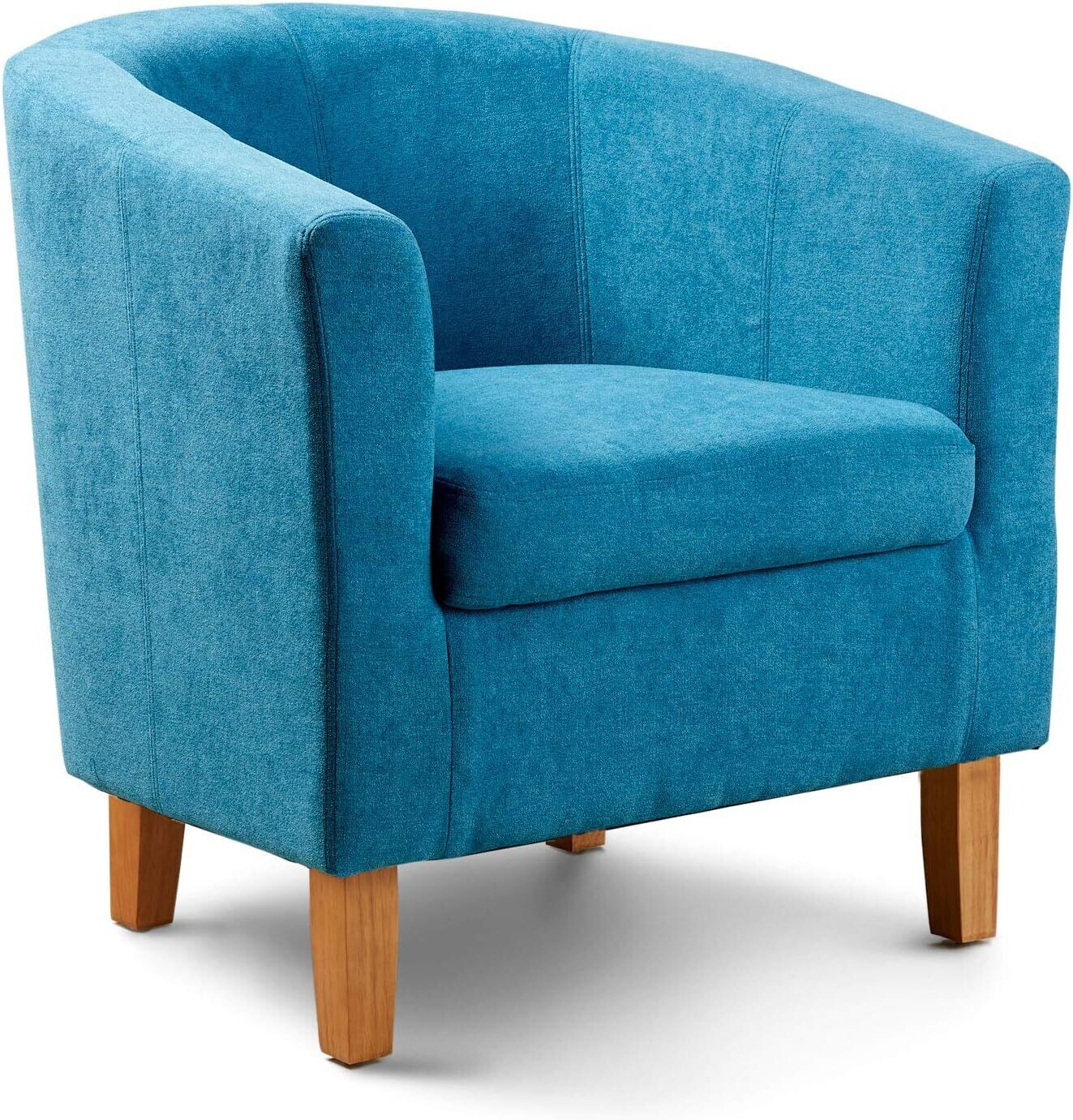 Modern Fabric Tub Chair with Polyester, Cylinder Checked and Condition, 73cm