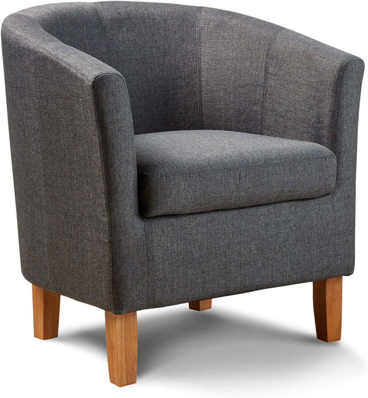 Modern Fabric Tub Chair with Polyester, Cylinder Checked and Condition, 73cm