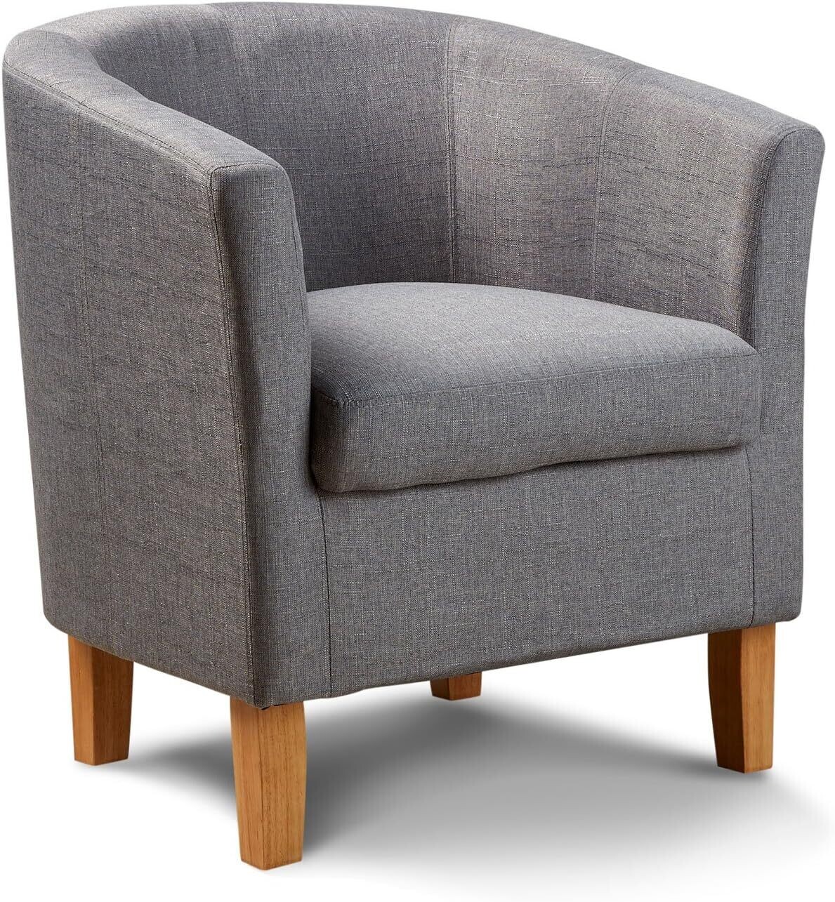 Modern Fabric Tub Chair with Polyester, Cylinder Checked and Condition, 73cm