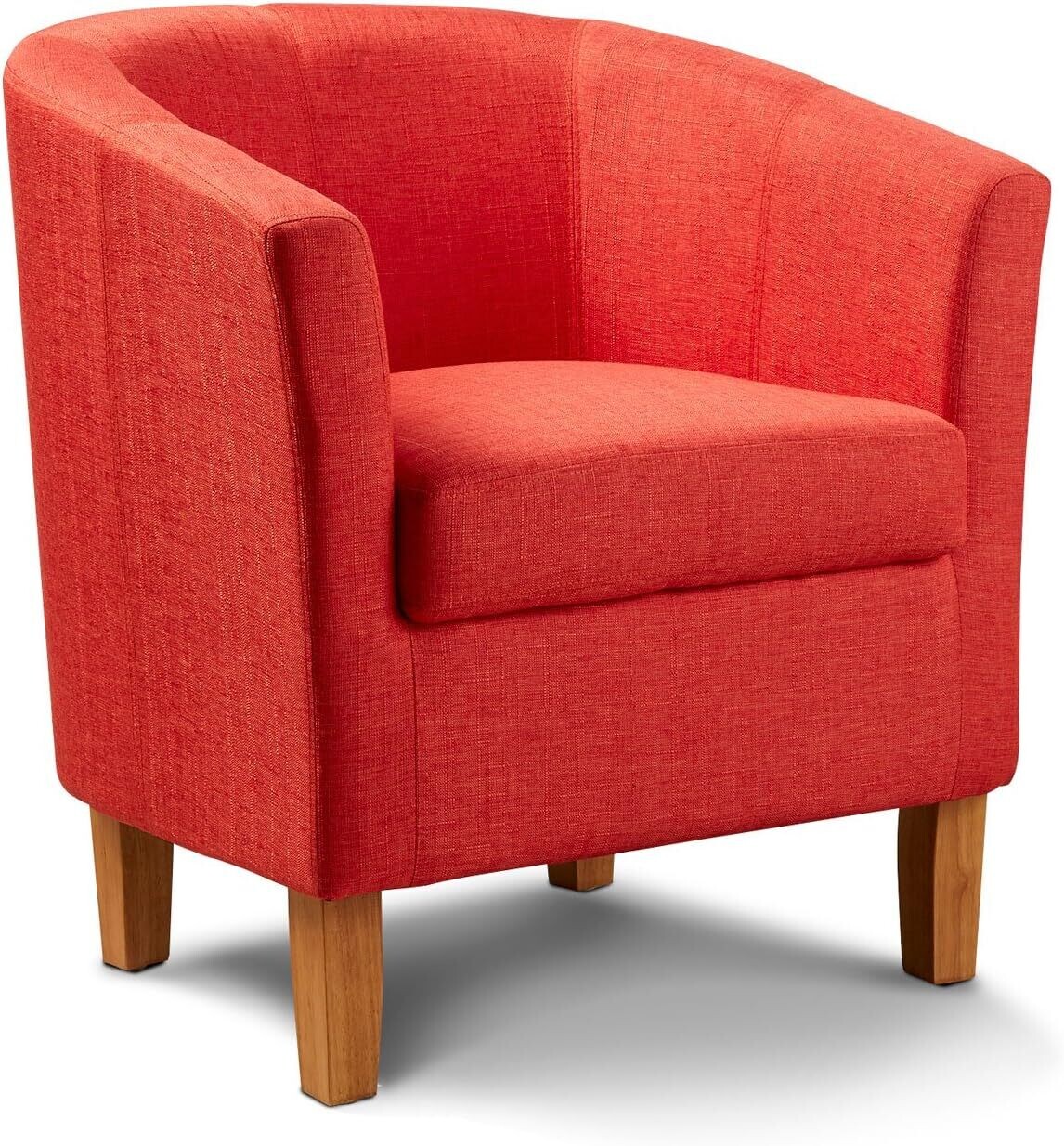 Modern Fabric Tub Chair with Polyester, Cylinder Checked and Condition, 73cm