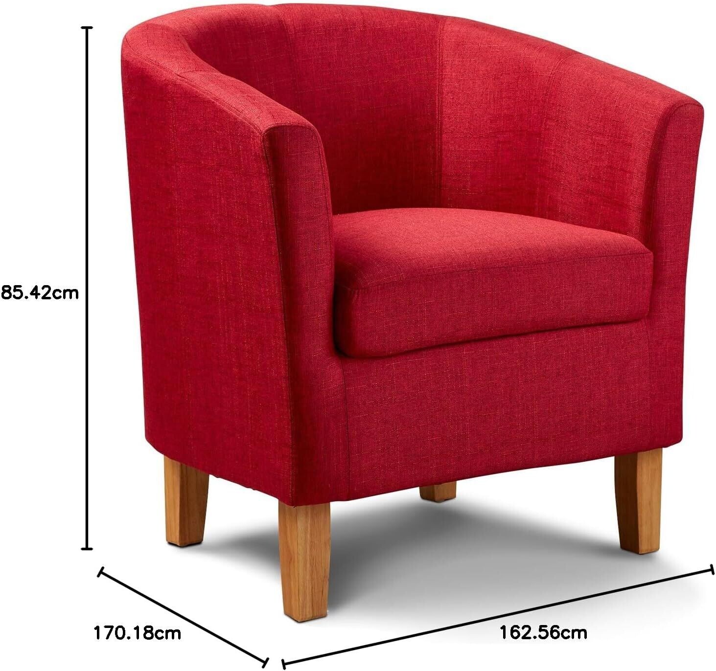Modern Fabric Tub Chair with Polyester, Cylinder Checked and Condition, 73cm