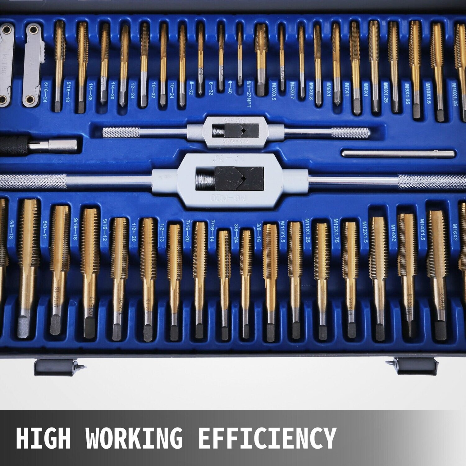 86-Piece Tap and Die Set with Thread Cutting Tools - Complete Metric and Imperial Threading Kit for Professional and DIY Use