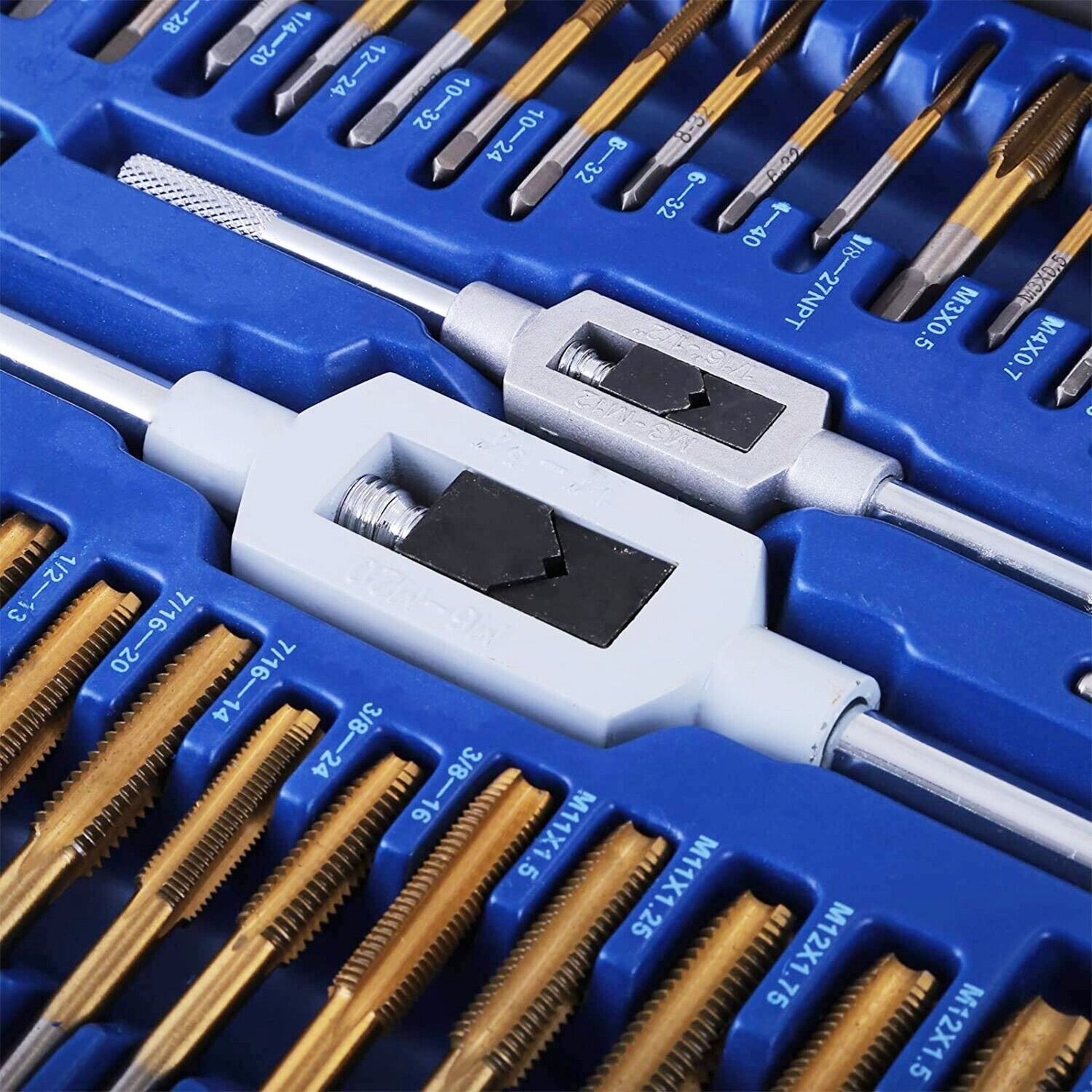 86-Piece Tap and Die Set with Thread Cutting Tools - Complete Metric and Imperial Threading Kit for Professional and DIY Use