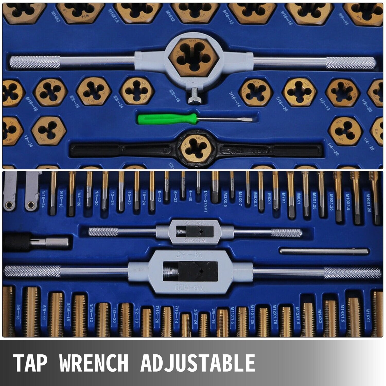 86-Piece Tap and Die Set with Thread Cutting Tools - Complete Metric and Imperial Threading Kit for Professional and DIY Use