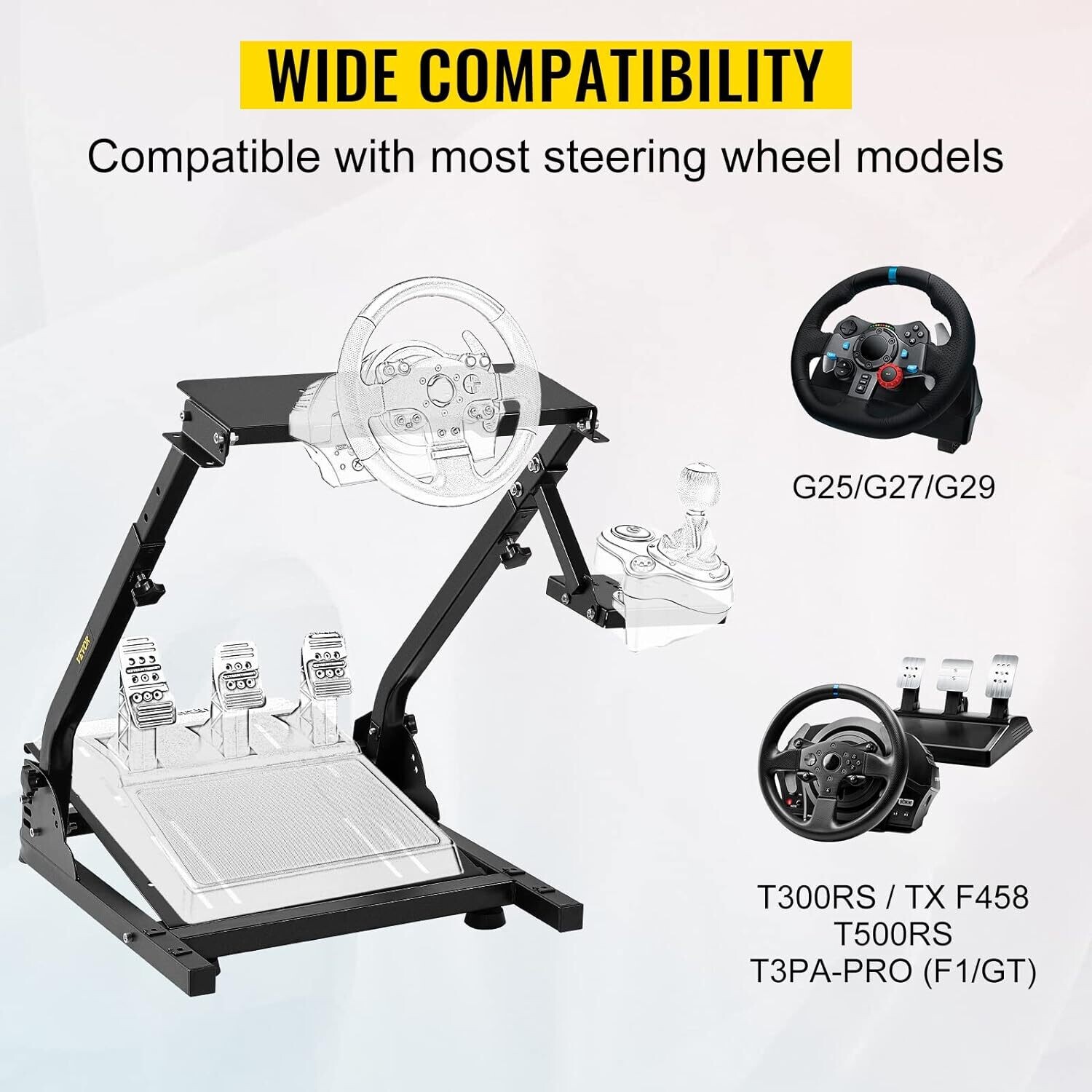 Steering Wheel Stand, Racing Wheel Stand,Logitech Wheel Stand for G29 - ART Racing Simulator Wheel Stand,Wheel Support and Pedal not Included