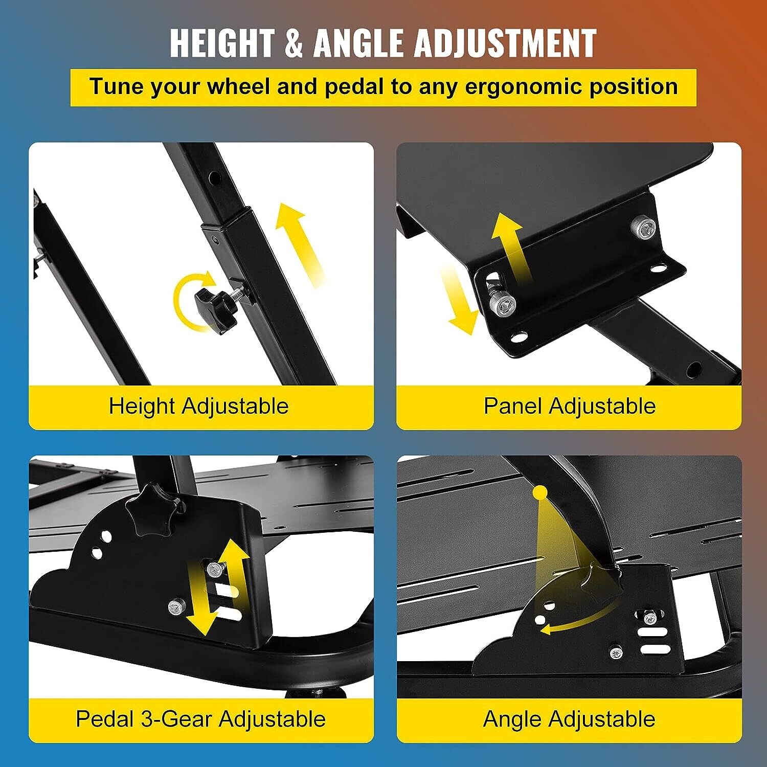 Steering Wheel Stand, Racing Wheel Stand,Logitech Wheel Stand for G29 - ART Racing Simulator Wheel Stand,Wheel Support and Pedal not Included