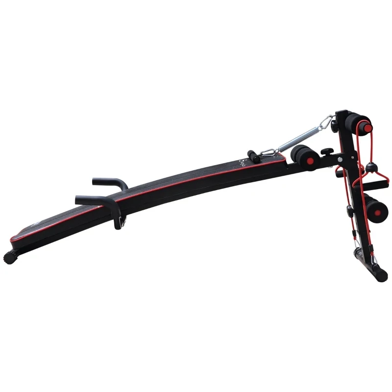 Steel Duo Purpose Sit-Up  Workout Bench, Steel-Black Red