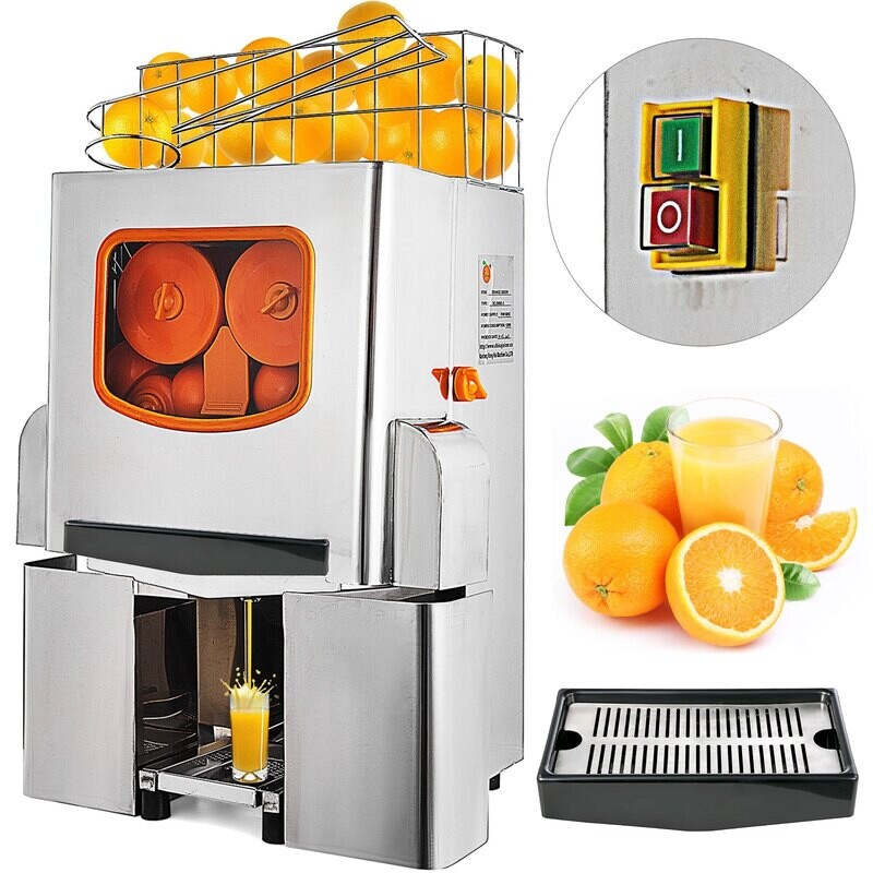 Stainless steel 22–30pc Commercial Auto Feed Orange Juicer Machine
