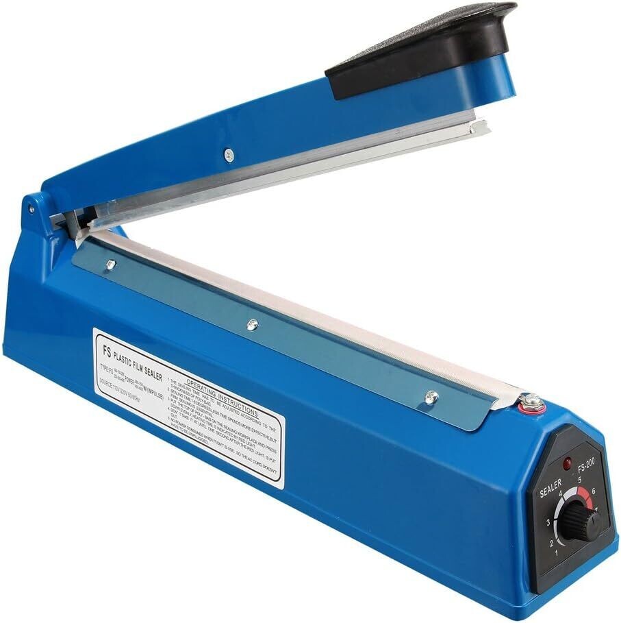 Electric Pressure Sealing Machine - Food Impulse Heat Sealer for Plastic PE and PP Bags - Durable and Efficient Bag Sealing Tool