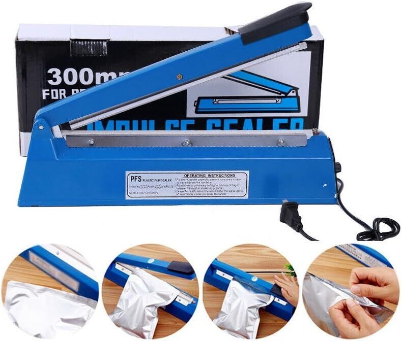 Electric Pressure Sealing Machine - Food Impulse Heat Sealer for Plastic PE and PP Bags - Durable and Efficient Bag Sealing Tool