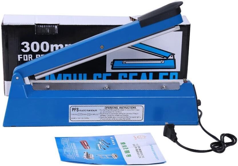 Electric Pressure Sealing Machine - Food Impulse Heat Sealer for Plastic PE and PP Bags - Durable and Efficient Bag Sealing Tool