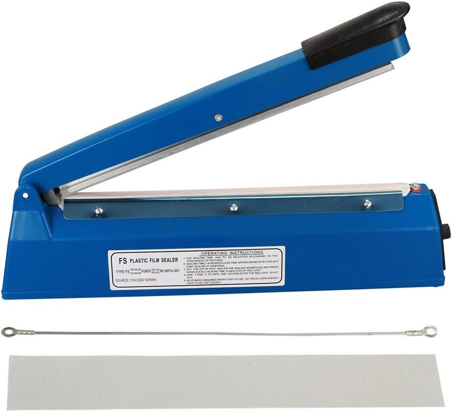 Electric Pressure Sealing Machine - Food Impulse Heat Sealer for Plastic PE and PP Bags - Durable and Efficient Bag Sealing Tool