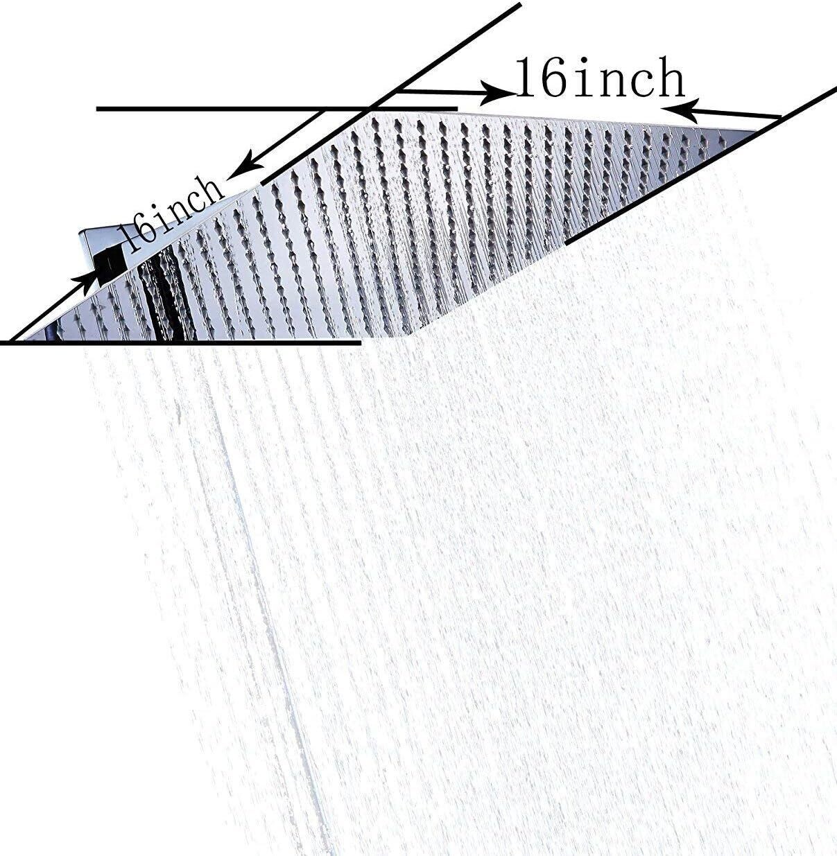 Stainless Steel Rain Shower Head, Square Shower Head