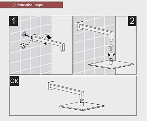 Stainless Steel Rain Shower Head, Square Shower Head