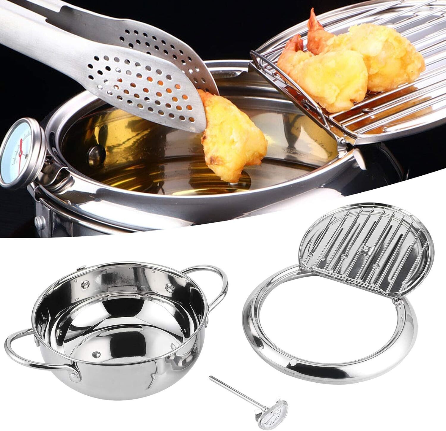 Stainless Steel Induction Cooker/Fryer With Adjustable Temperature