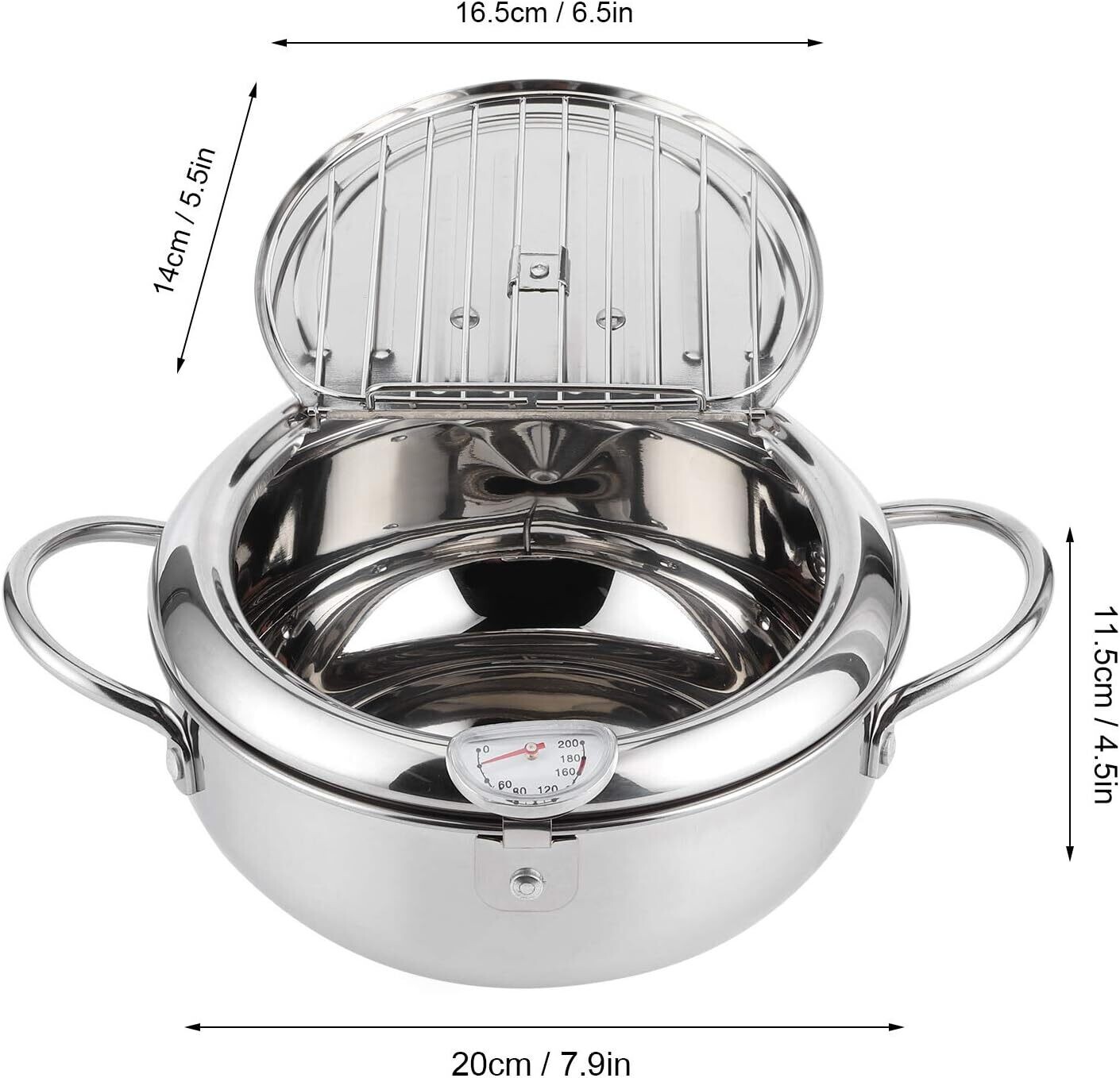 Stainless Steel Induction Cooker/Fryer With Adjustable Temperature