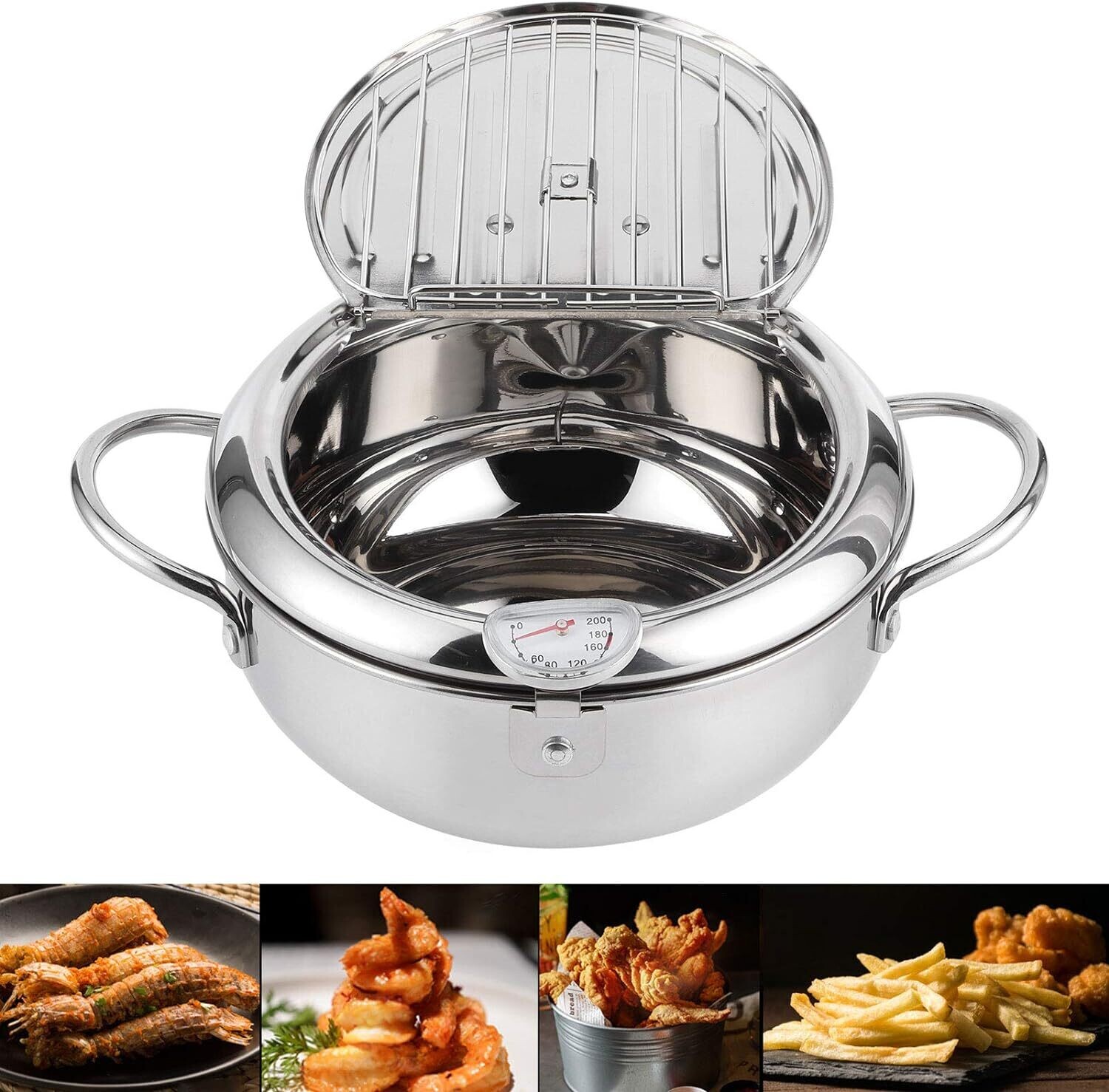Stainless Steel Induction Cooker/Fryer With Adjustable Temperature