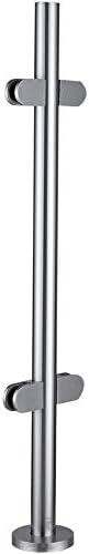 Stainless Steel Balustrade Posts with Glass Clamps and Rubbers, Railing Fence Pole Handrail Garden Fencing