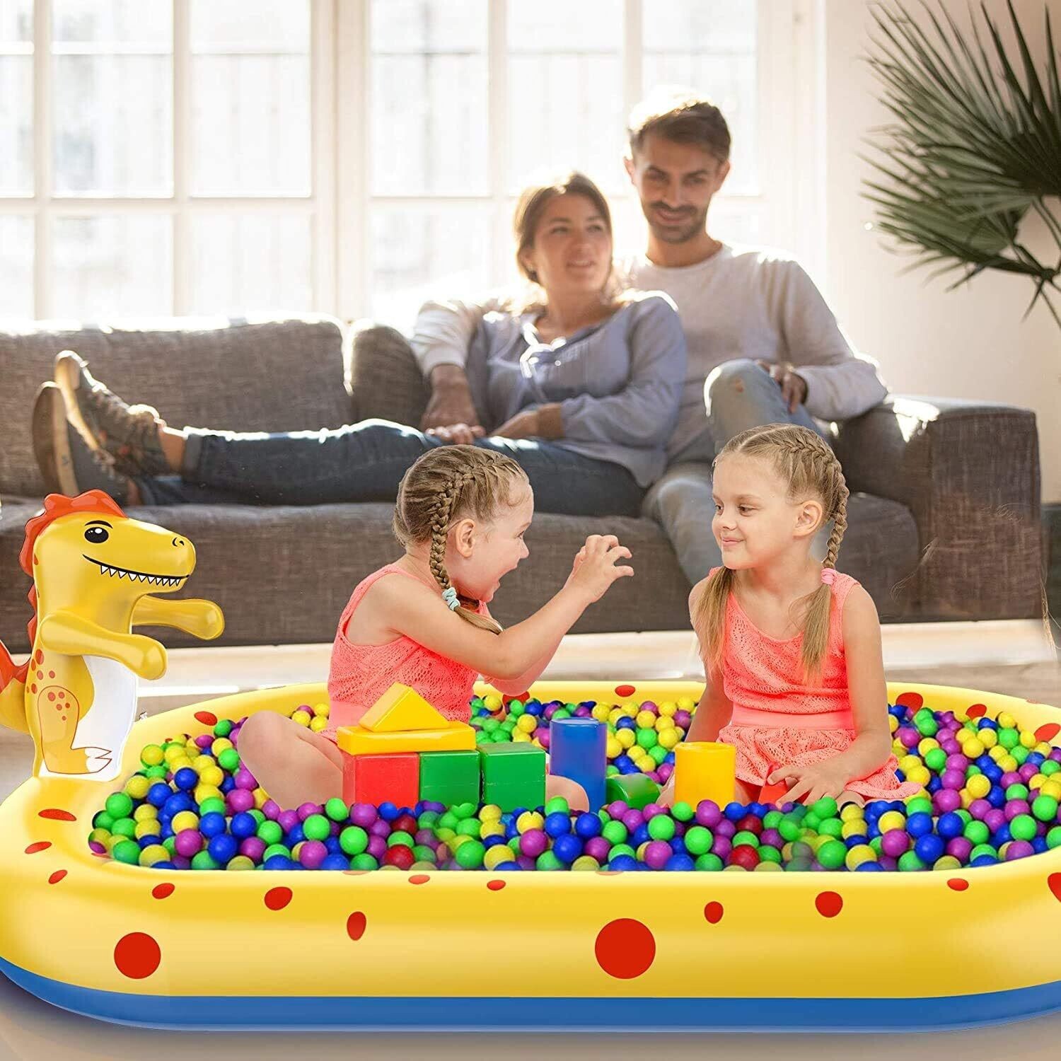 Water Toys Paddling Pool Sprinkler Wading Pool, Splash Pad Sprinkler Infant Swimming Pool for Garden Backyard Fountain Play Water Mat for 3 4 5 6 7+ Kids Boys Girls