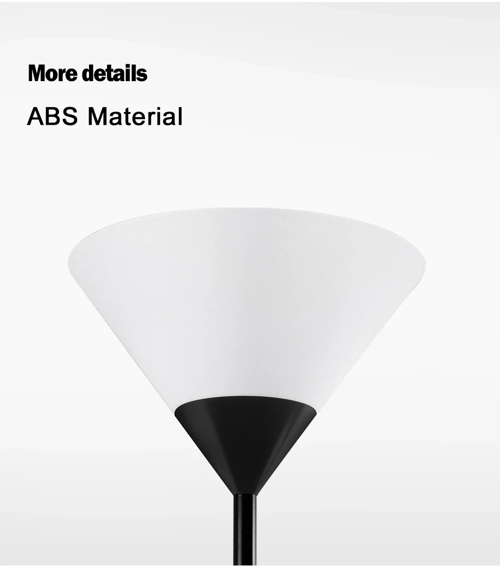 Led Floor Lamp E27 Bulb Base Nordic Corner Standing Lamp with Double Headed Floor Light for Indoor Living Room Bedroom