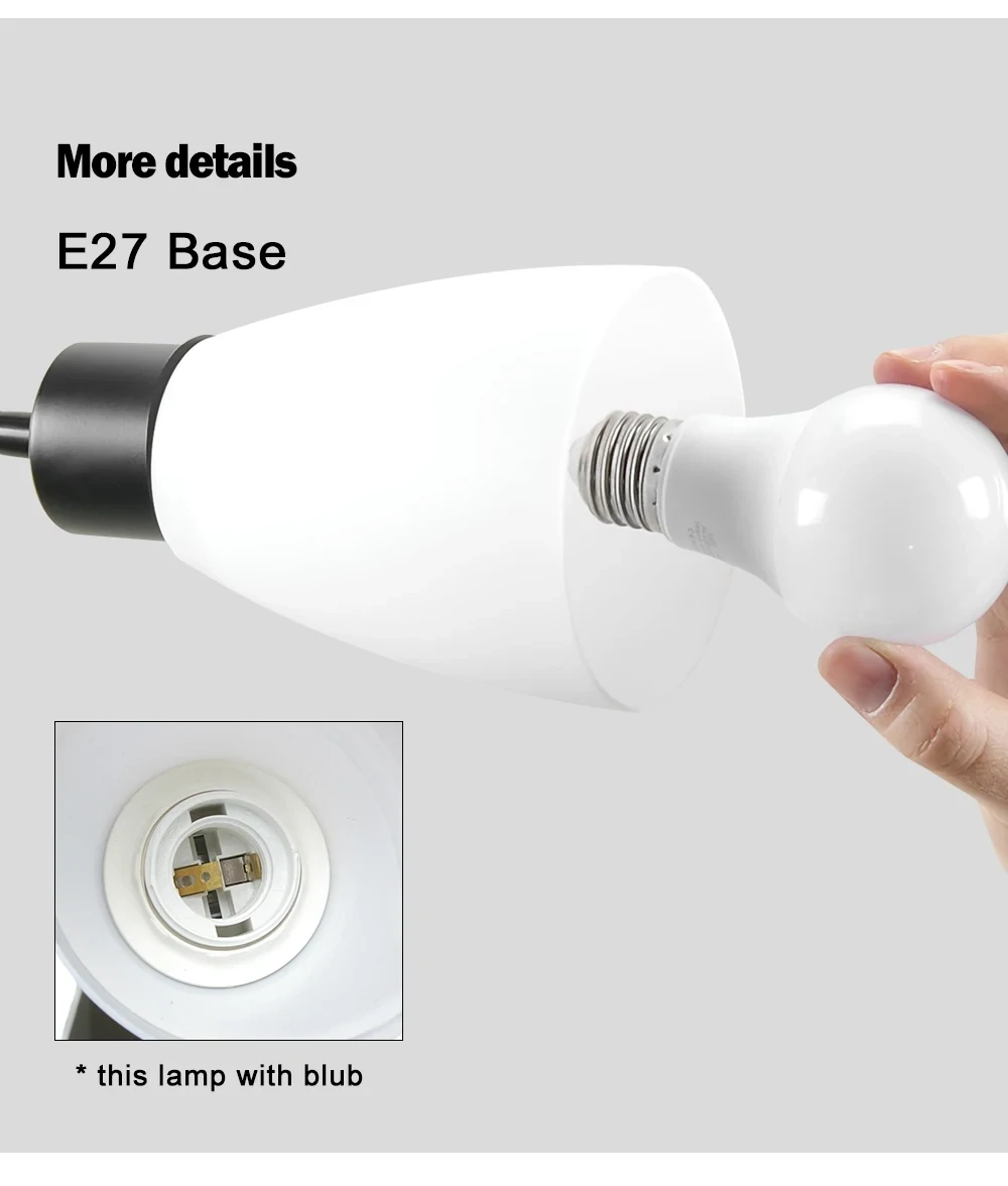 Led Floor Lamp E27 Bulb Base Nordic Corner Standing Lamp with Double Headed Floor Light for Indoor Living Room Bedroom