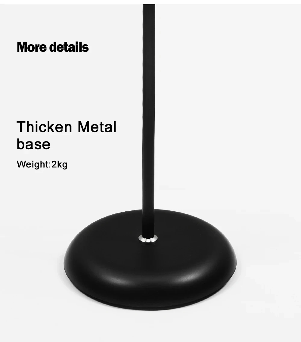 Led Floor Lamp E27 Bulb Base Nordic Corner Standing Lamp with Double Headed Floor Light for Indoor Living Room Bedroom