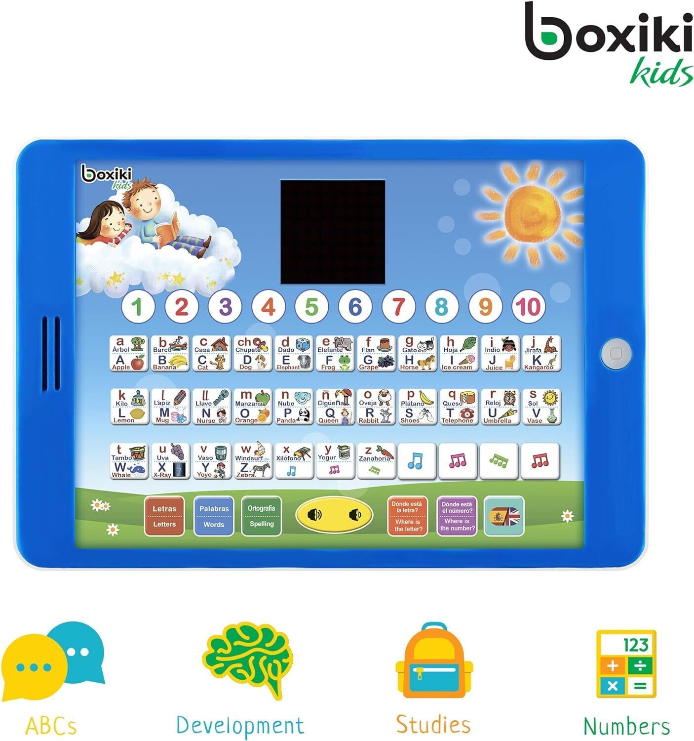 Spanish-English Tablet Bilingual Educational Toy with LCD Screen