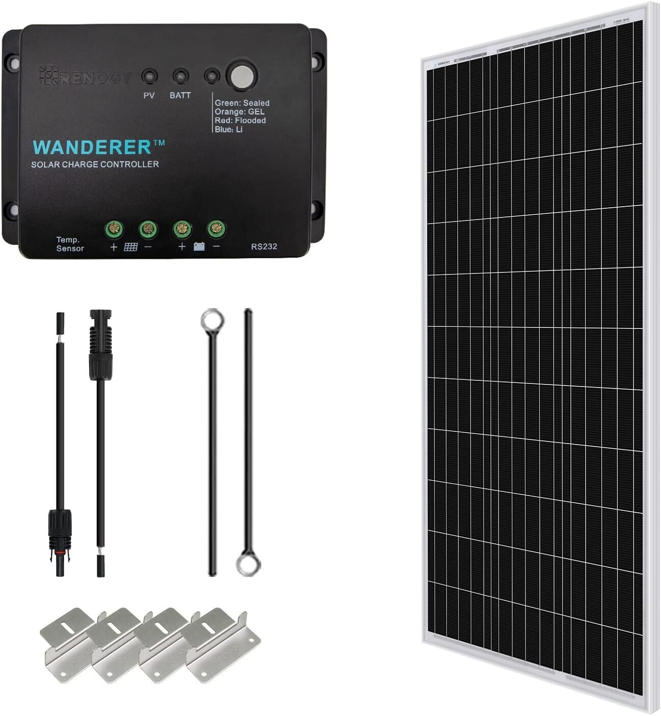 Solar Panel Kit 12V Solar Off-grid System for Houses, Campervan