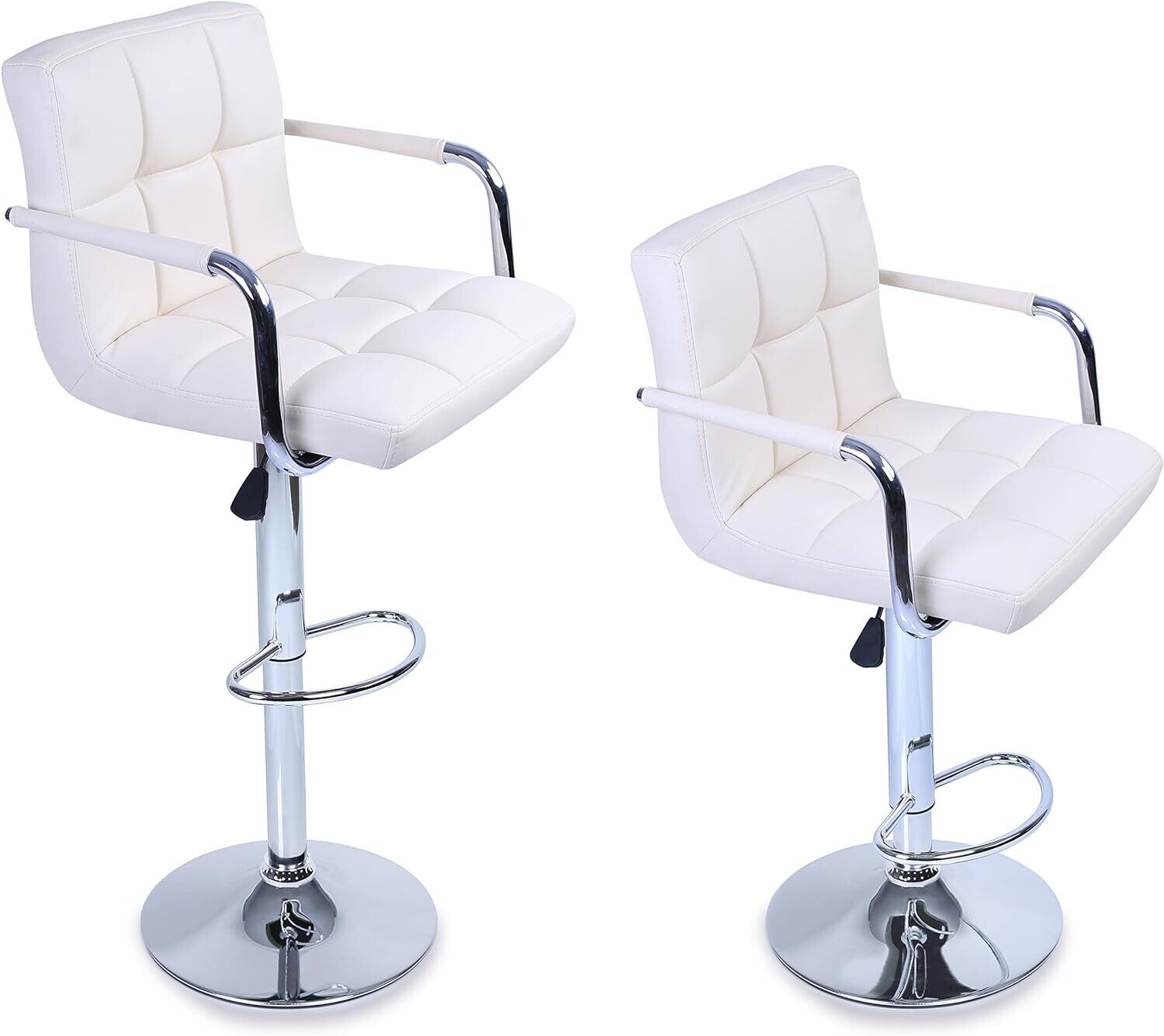 2 Sets of Bar Stools with Backrests and Armrests – Stylish Bar and Counter Stool Sets for Home and Commercial Use