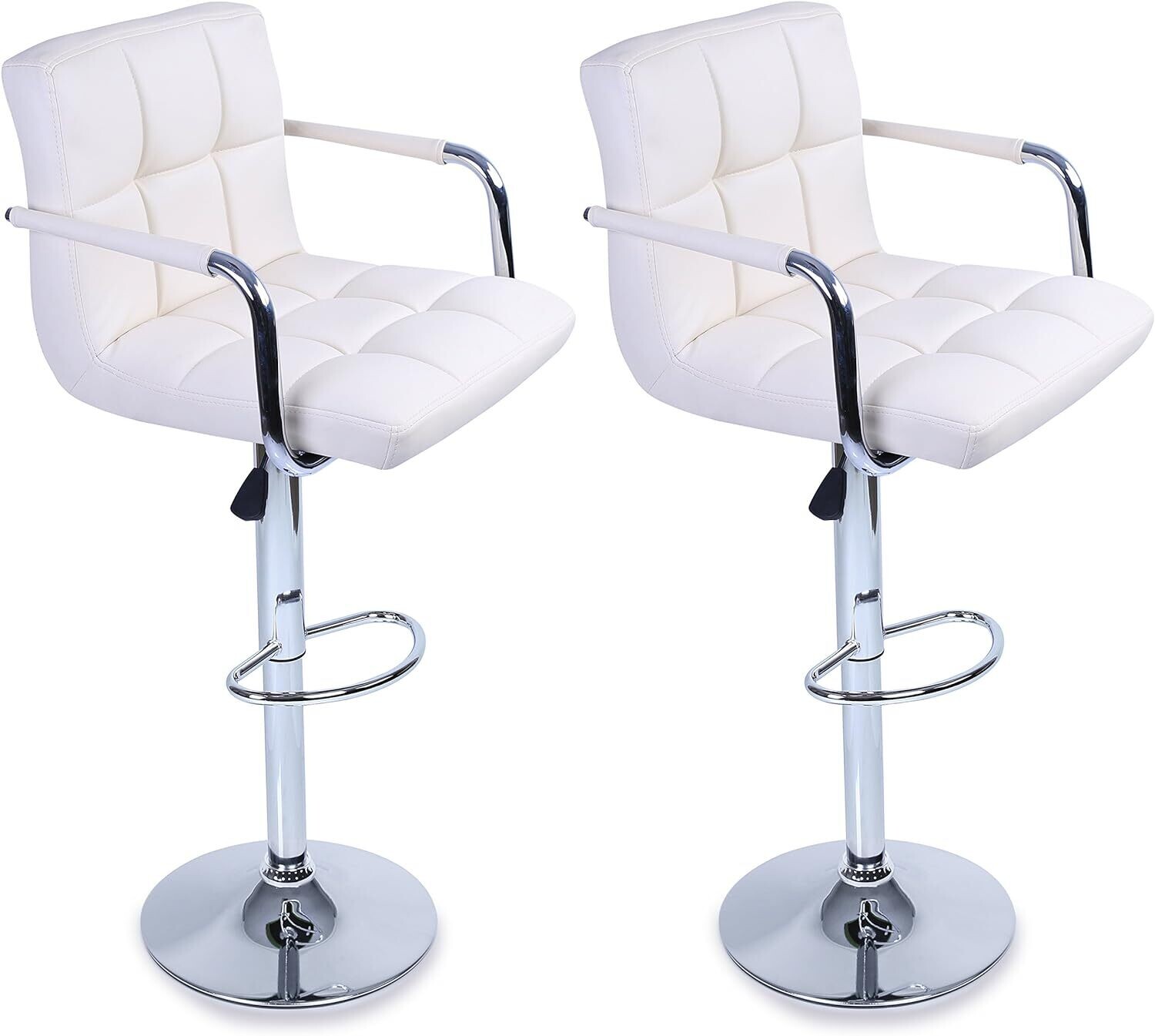 2 Sets of Bar Stools with Backrests and Armrests – Stylish Bar and Counter Stool Sets for Home and Commercial Use