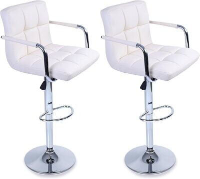 2 Set of Bar Stool Sets With Backrests, Armrests, and Bar and Counter Stools